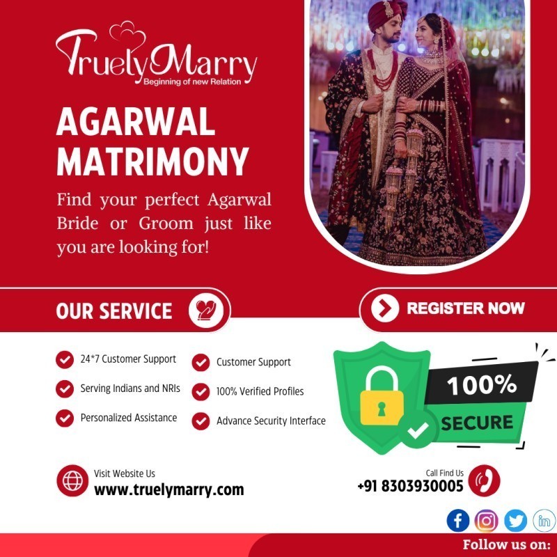 Find Your Perfect Agarwal Bride or Groom on Truelymarry
